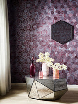 Scalamandre Hive | Slub Twilight Wallpaper