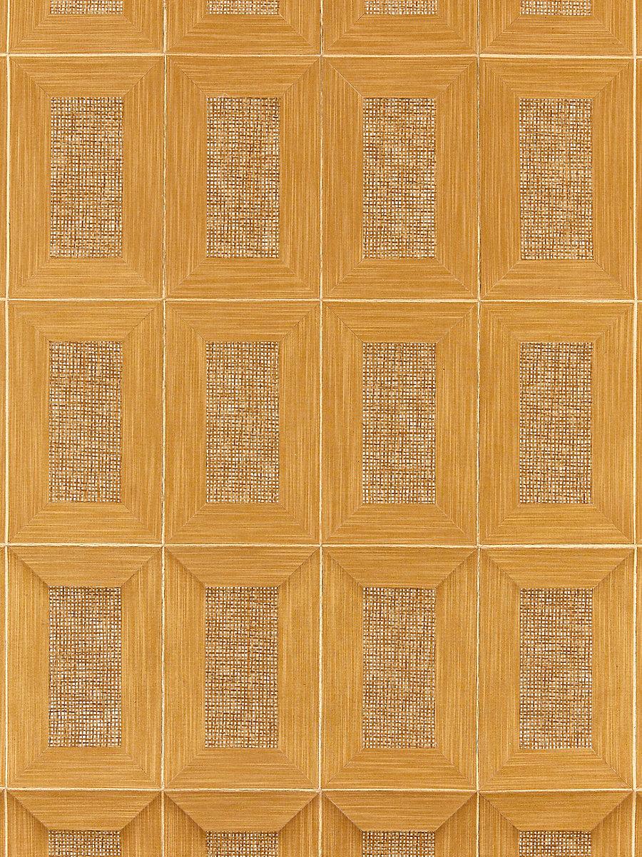 Scalamandre Libro | Woven Golden Wallpaper