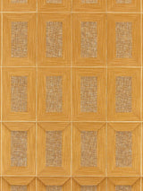 Scalamandre Libro | Woven Golden Wallpaper
