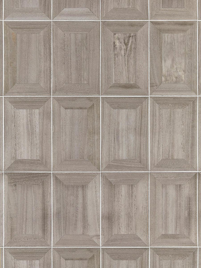 Scalamandre Libro | Wood Greystone Wallpaper