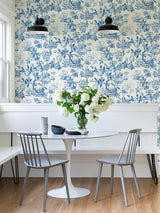 Scalamandre Shantung Garden | Removable Delft Wallpaper