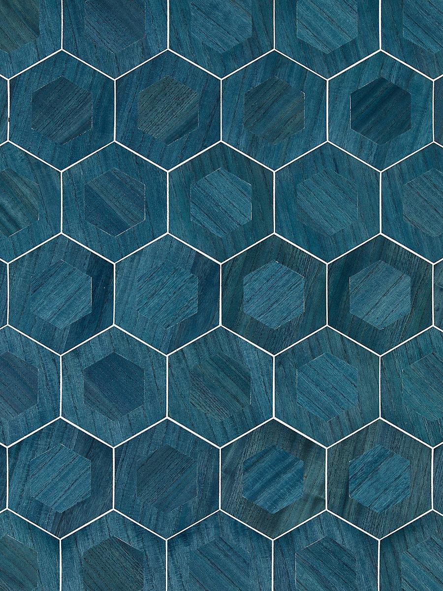 Scalamandre Hexad Indigo Wallpaper