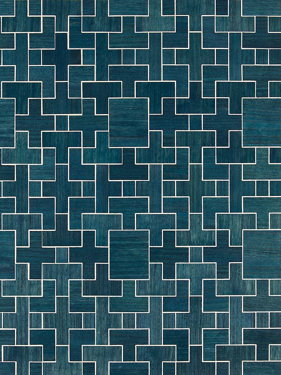 Scalamandre Allegro | Wood Deep Sea Wallpaper