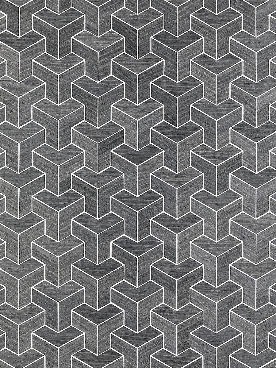 Scalamandre Forte | Wood Steel Wallpaper