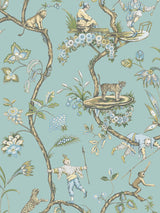 Scalamandre Chinoise Exotique | Removable Robin'S Egg Wallpaper
