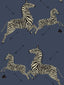 Scalamandre Zebras | Removable Denim Wallpaper