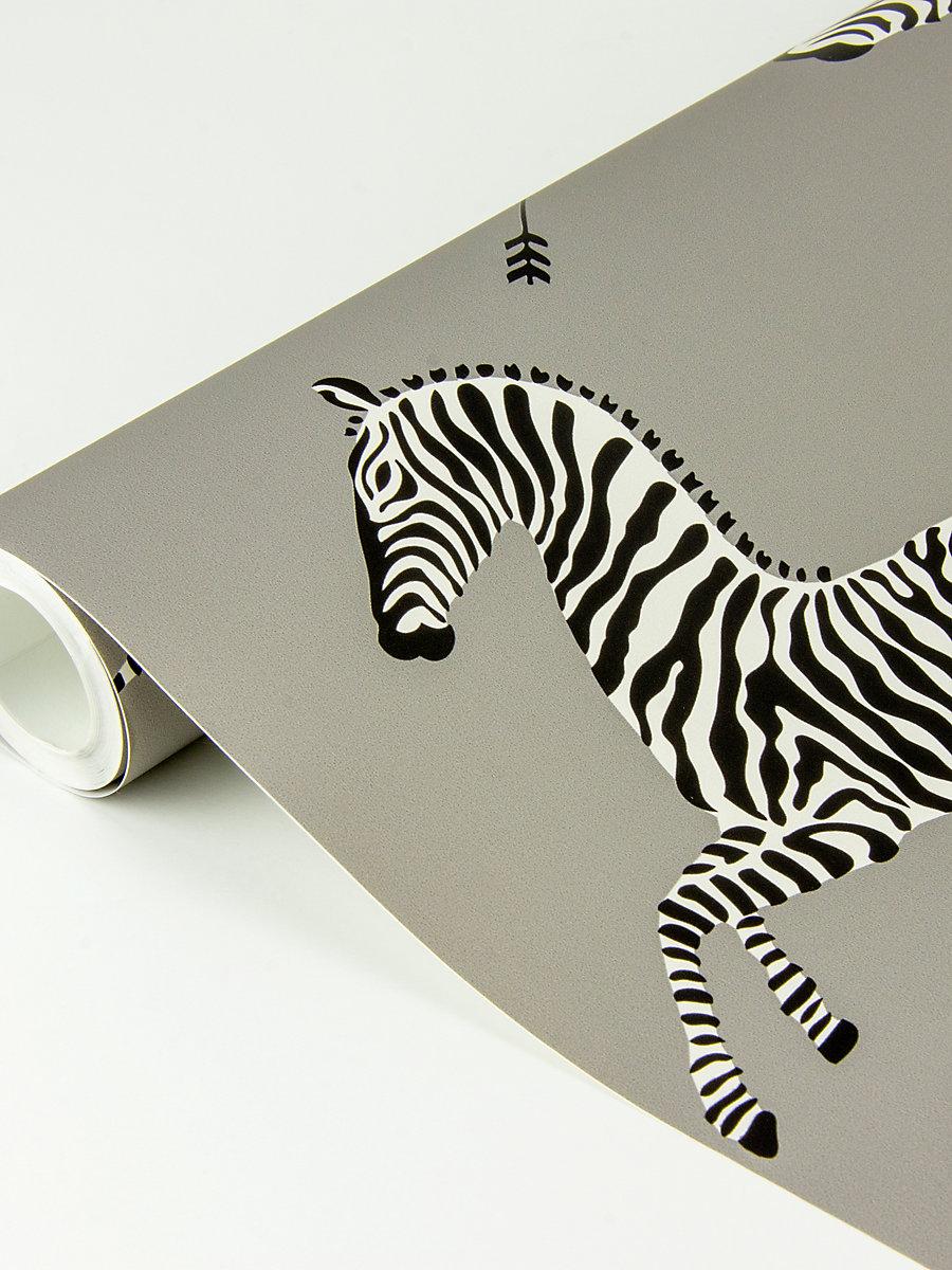 Scalamandre Zebras Removable Grey Wallpaper DecoratorsBest