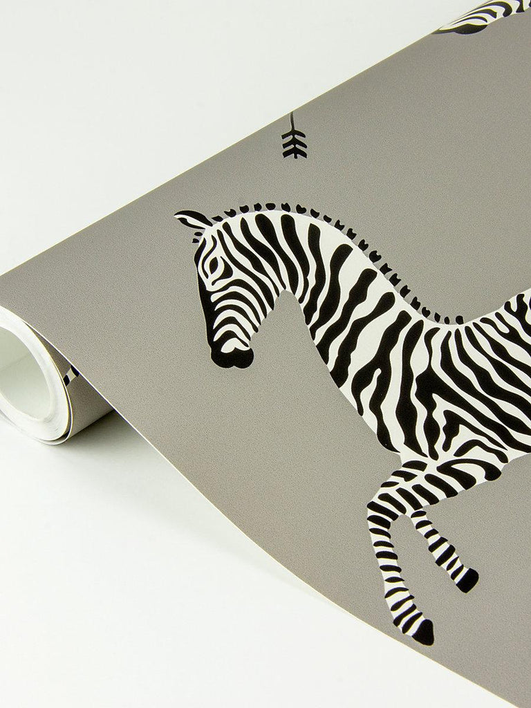 Scalamandre Zebras - Removable Grey Wallpaper