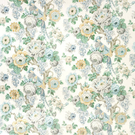 Lee Jofa AVONDALE PRINT SLATE/AQUA Fabric