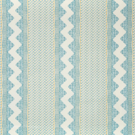 Lee Jofa WHITAKER PRINT OCEAN/GOLD Fabric