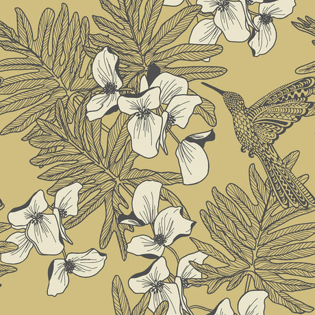 Maxwell HUMMINGBIRD (WP) #01 MUSTARD Wallpaper