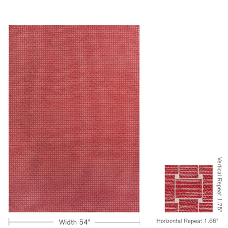 Brunschwig & Fils BEAUMOIS WOVEN RED Upholstery Fabric