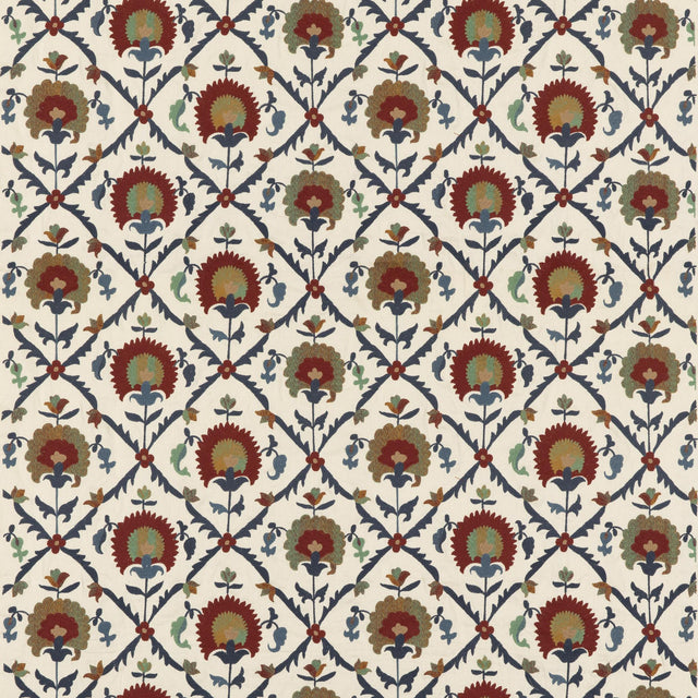 G P & J Baker WINCHELSEA RED/ BLUE Fabric