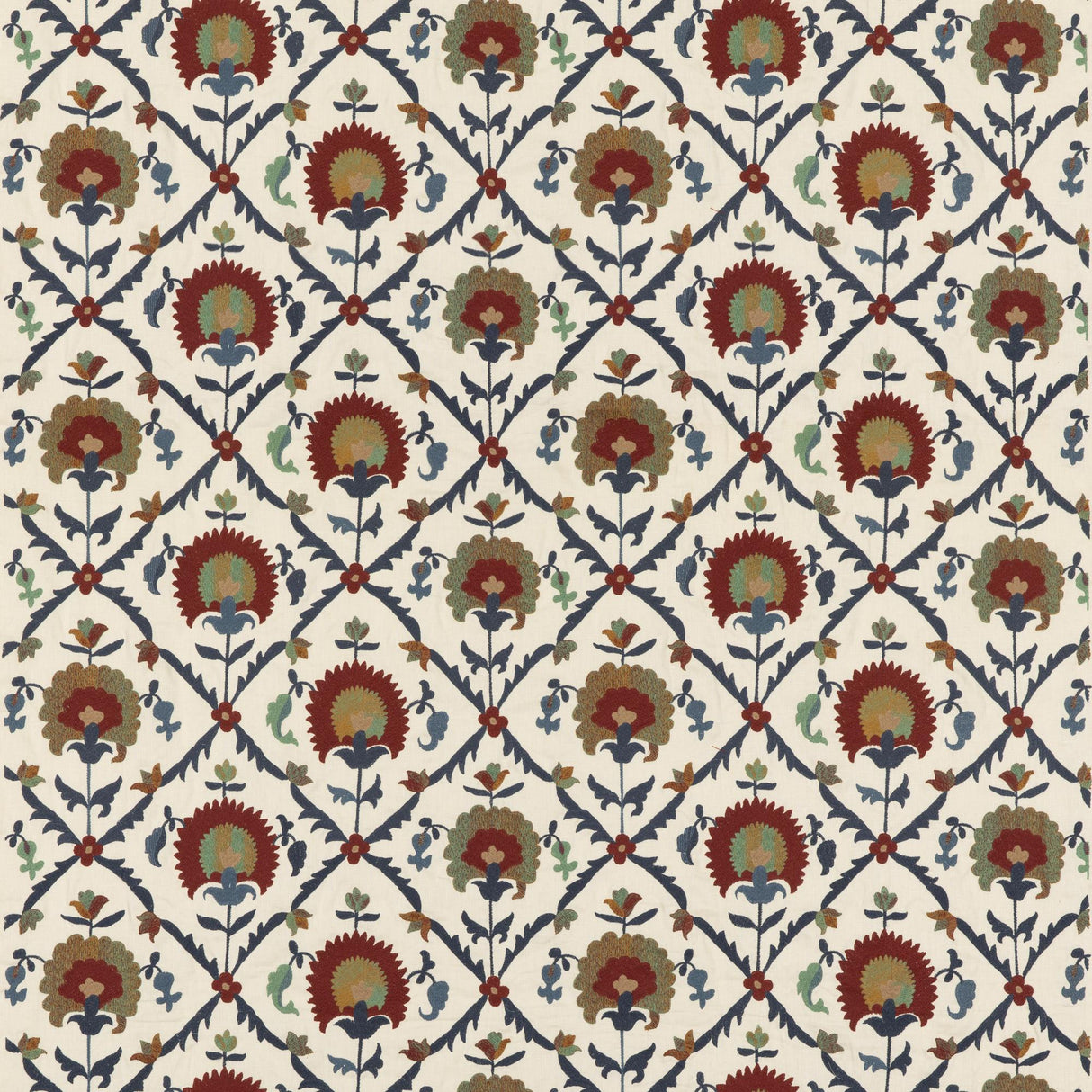 G P & J Baker WINCHELSEA RED/ BLUE Fabric