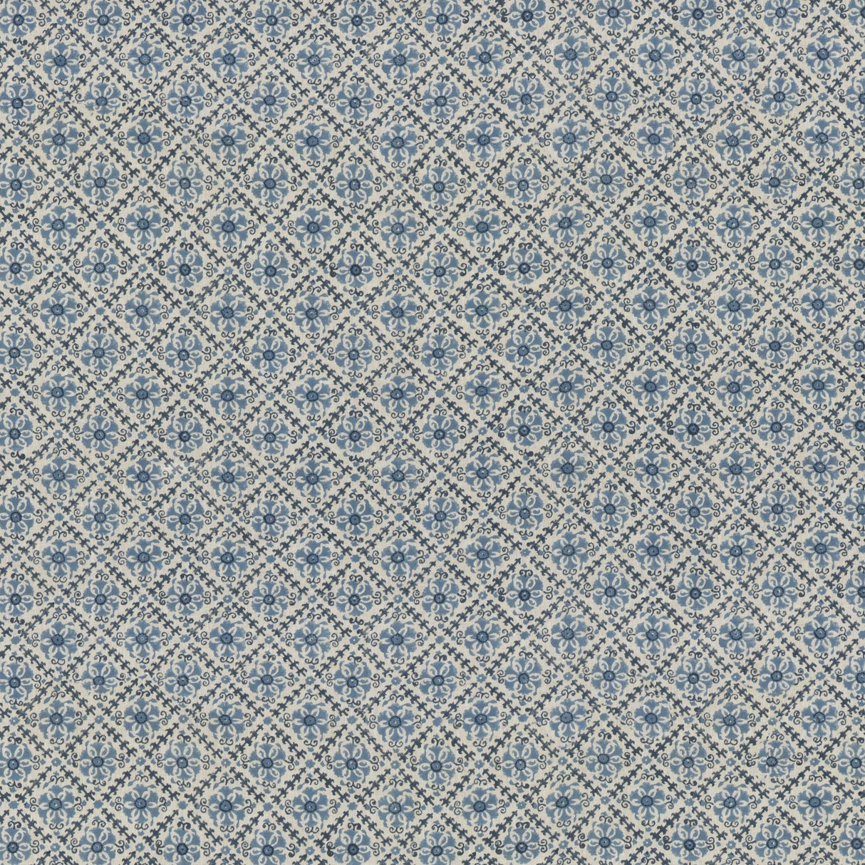 G P & J Baker CAMDEN TRELLIS BLUE Fabric