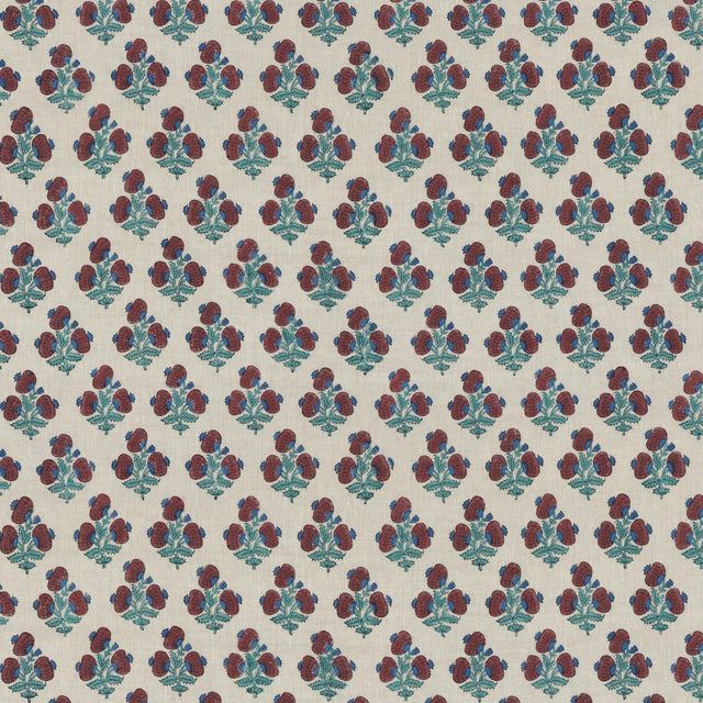G P & J Baker JAIPUR POPPY RED/BLUE Fabric