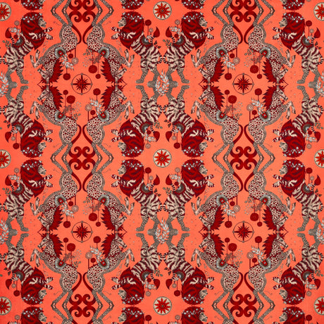 Clarke & Clarke CASPIAN VELVET CORAL Fabric