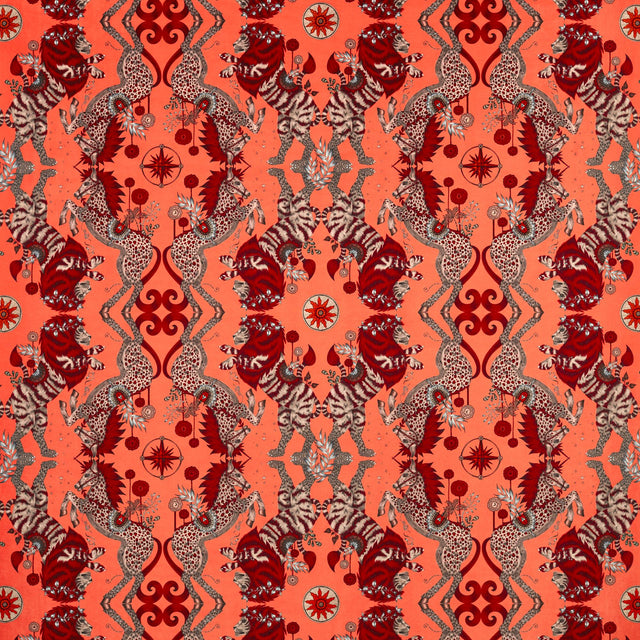 Clarke & Clarke CASPIAN VELVET CORAL Fabric