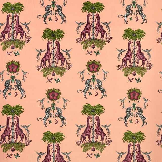 Clarke & Clarke CREATURA VELVET PINK Fabric