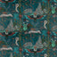 Clarke & Clarke FRONTIER VELVET TEAL Fabric