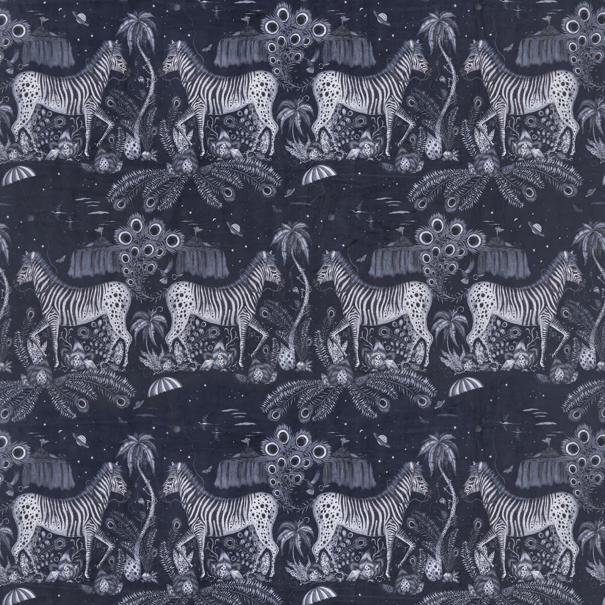 Clarke & Clarke LOSTWORLD NAVY Upholstery Fabric