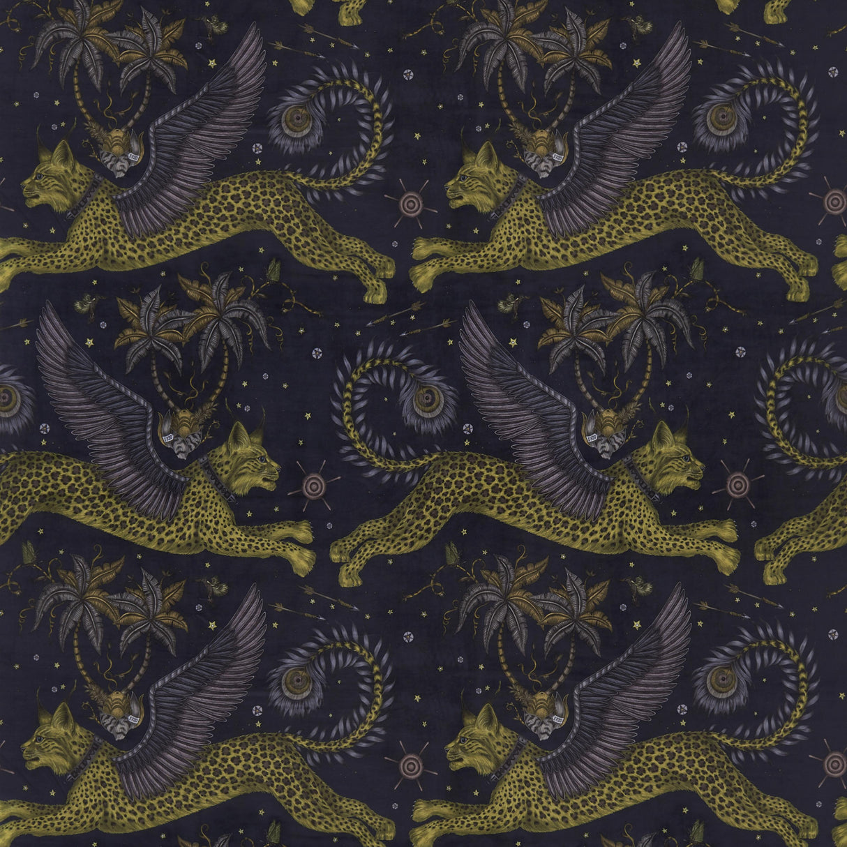 Clarke & Clarke LYNX VELVET CHARCOAL Fabric