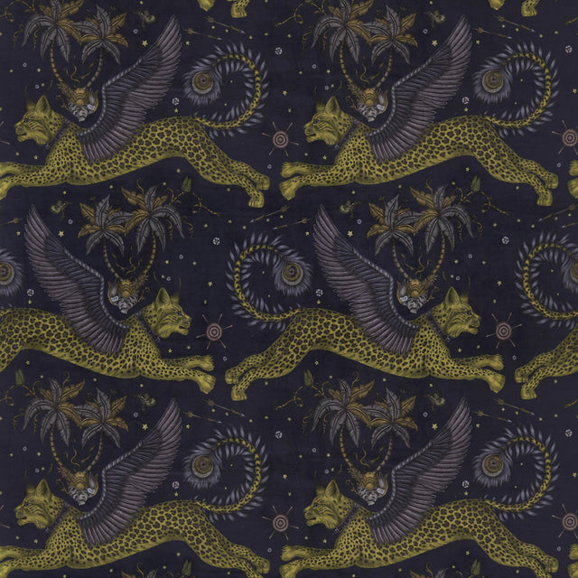 Clarke & Clarke LYNX VELVET CHARCOAL Fabric