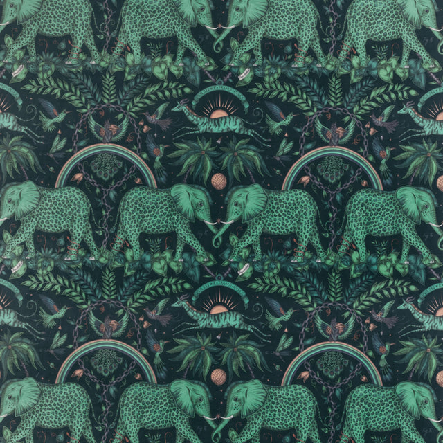 Clarke & Clarke ZAMBEZI VELVET TEAL Fabric