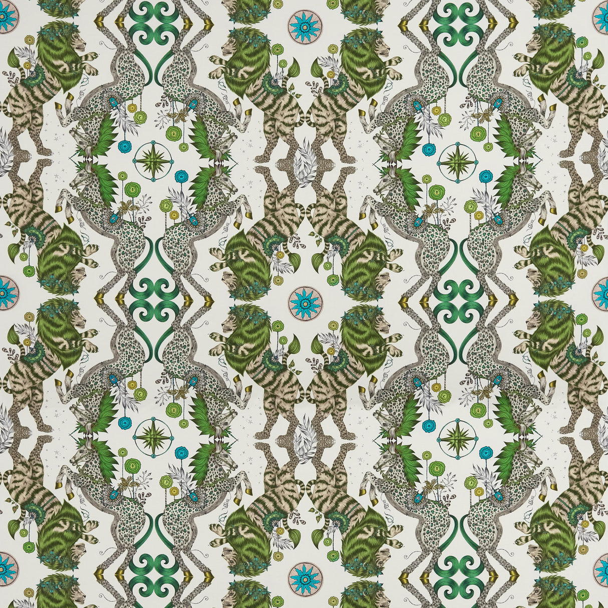 Clarke & Clarke CASPIAN SATIN LIME Fabric