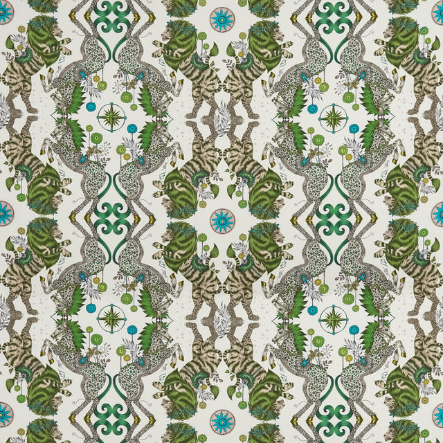 Clarke & Clarke CASPIAN SATIN LIME Fabric