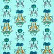Clarke & Clarke CREATURA SATIN TURQUOISE Fabric
