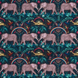 Clarke & Clarke ZAMBEZI SATIN NAVY Fabric