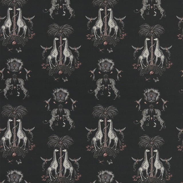 Clarke & Clarke CREATURA LINEN CHARCOAL Fabric