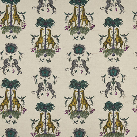 Clarke & Clarke CREATURA LINEN YELLOW Fabric