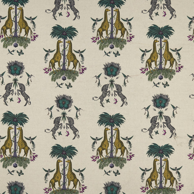 Clarke & Clarke CREATURA LINEN YELLOW Fabric