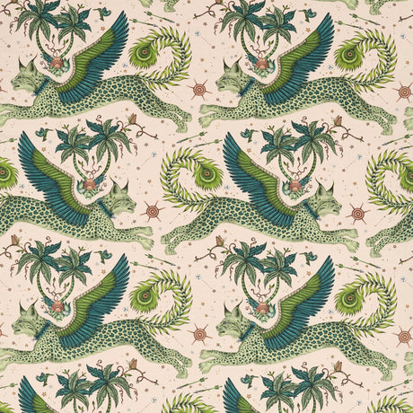 Clarke & Clarke LYNX LINEN PINK Fabric