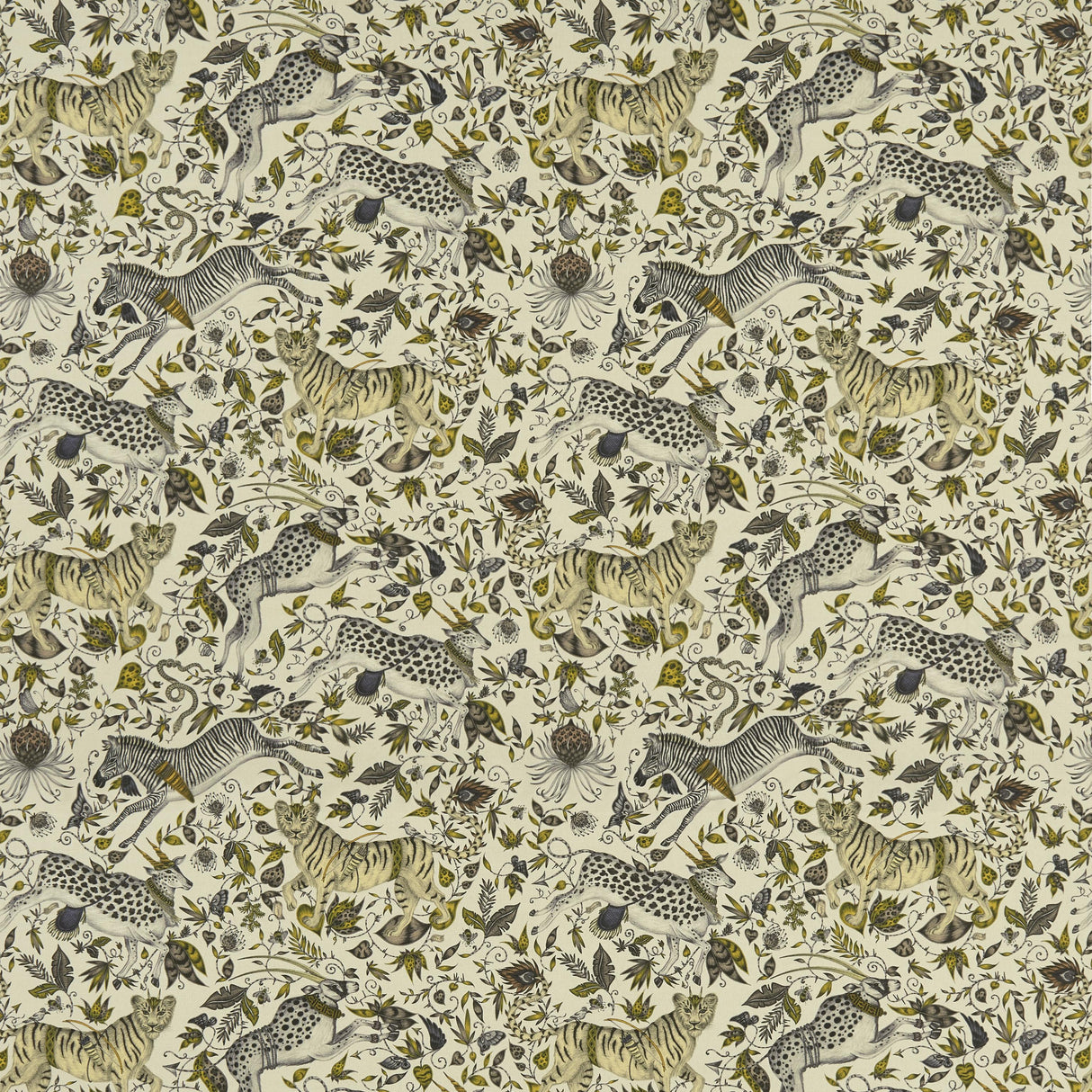 Clarke & Clarke PROTEA LINEN GOLD Fabric