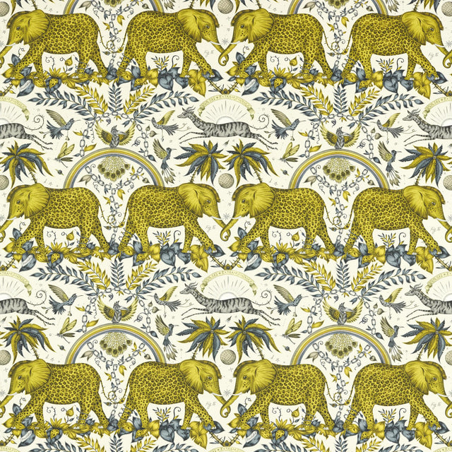 Clarke & Clarke ZAMBEZI LINEN GOLD Fabric