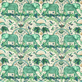 Clarke & Clarke ZAMBEZI LINEN GREEN Fabric