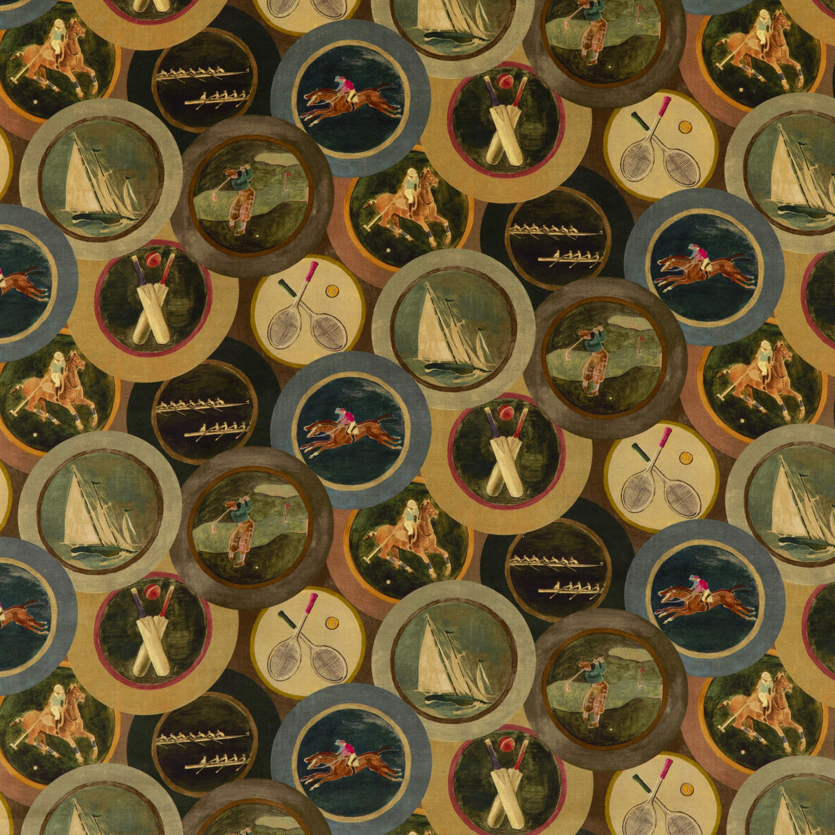 Mulberry SPORTING LIFE VELVET WOODSMOKE Upholstery Fabric
