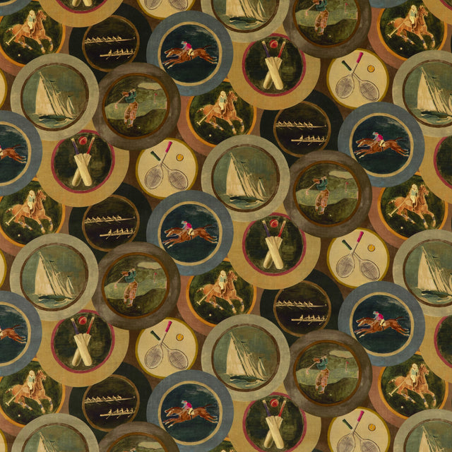 Mulberry SPORTING LIFE VELVET WOODSMOKE Upholstery Fabric