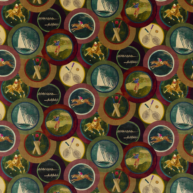 Mulberry SPORTING LIFE VELVET PLUM Upholstery Fabric