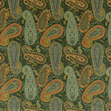 Mulberry PEREGRINE PAISLEY VELVET EMERALD Upholstery Fabric