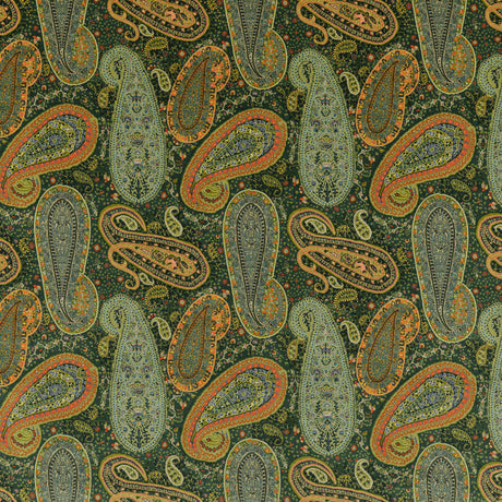 Mulberry PEREGRINE PAISLEY VELVET EMERALD Upholstery Fabric