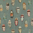 Mulberry BABOUCHES TEAL Fabric