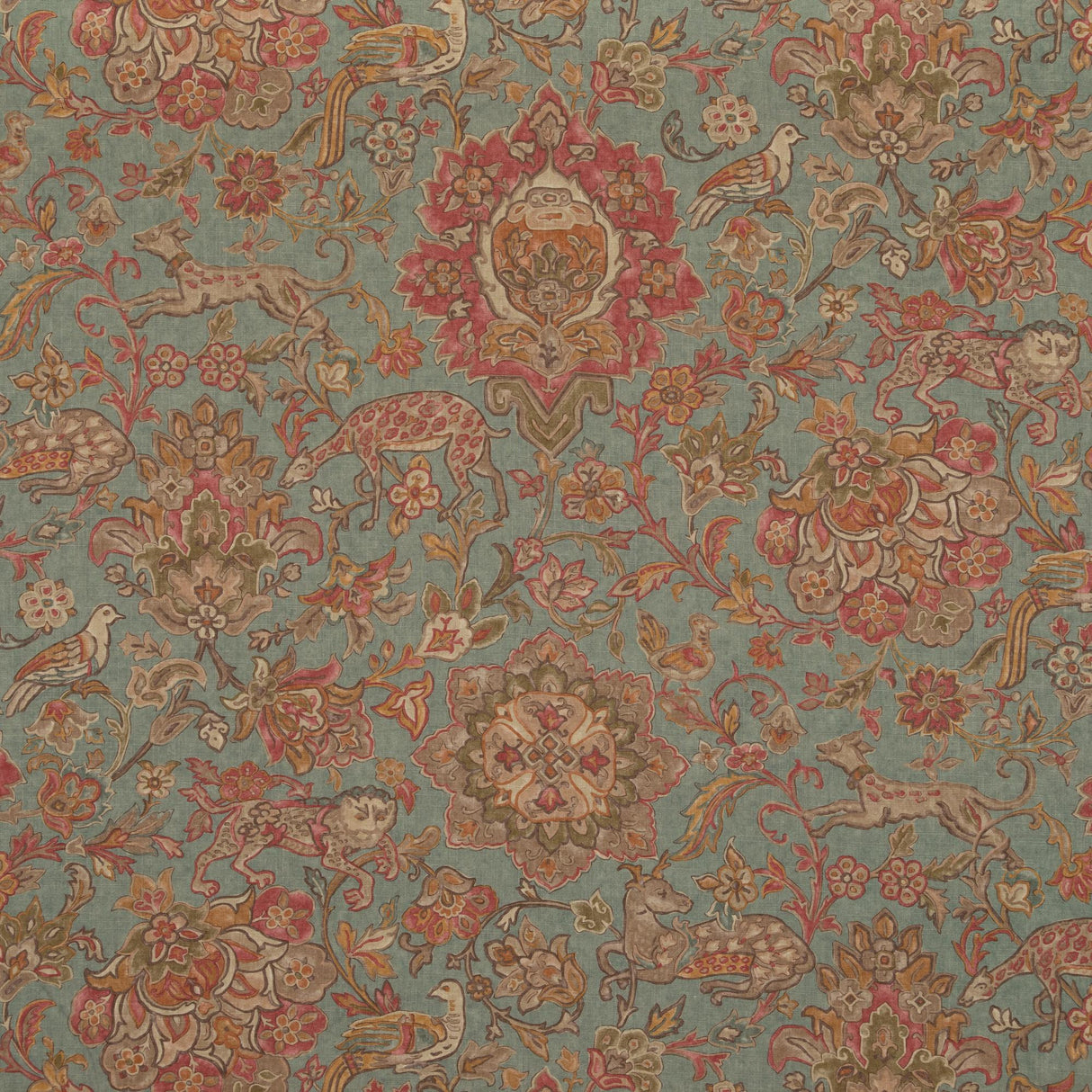Mulberry WILD THINGS TEAL Fabric
