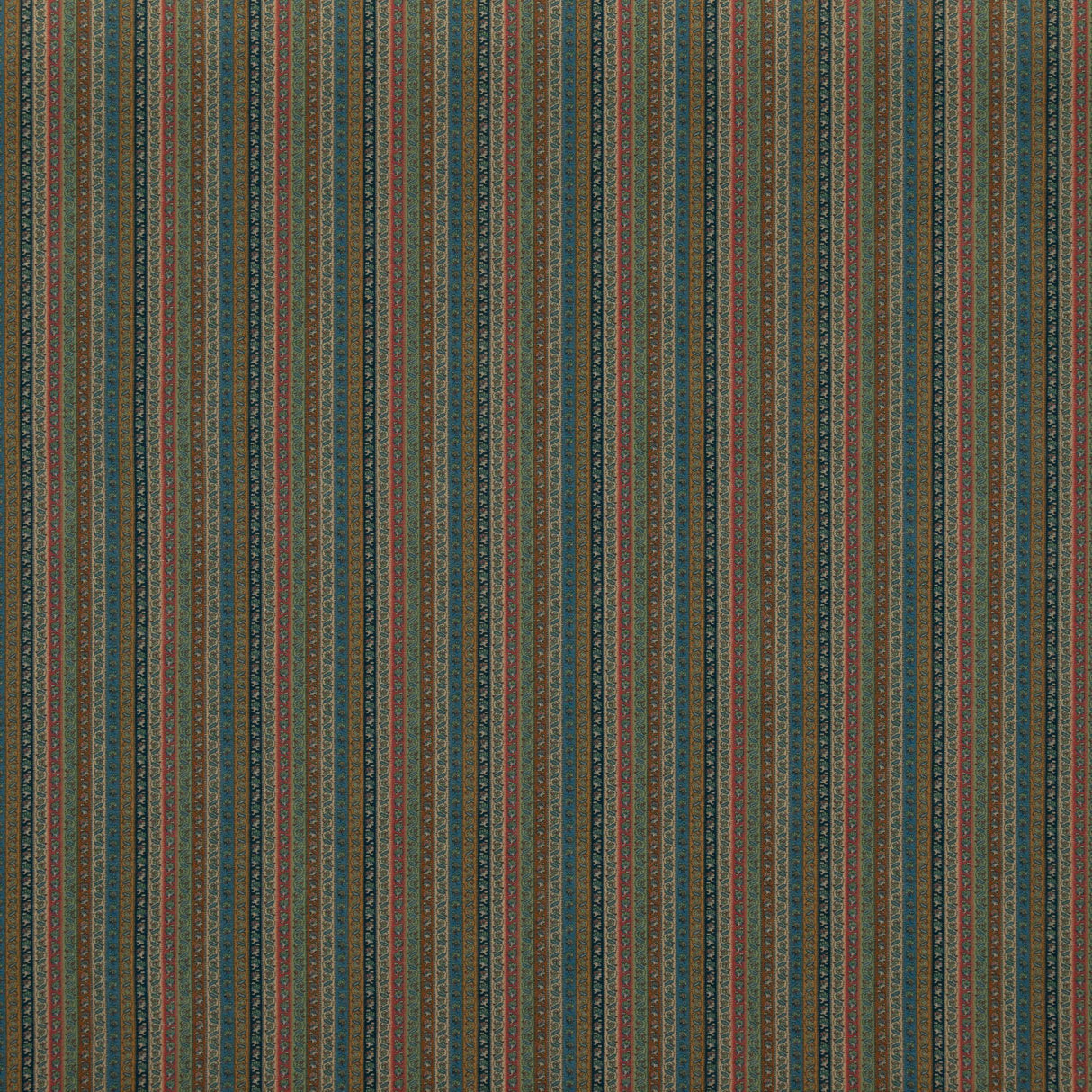 Mulberry WILDE STRIPE TEAL Upholstery Fabric