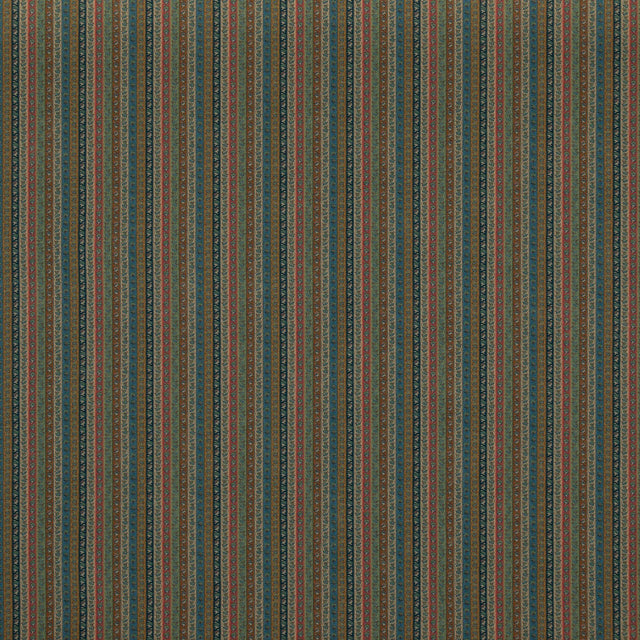Mulberry WILDE STRIPE TEAL Upholstery Fabric
