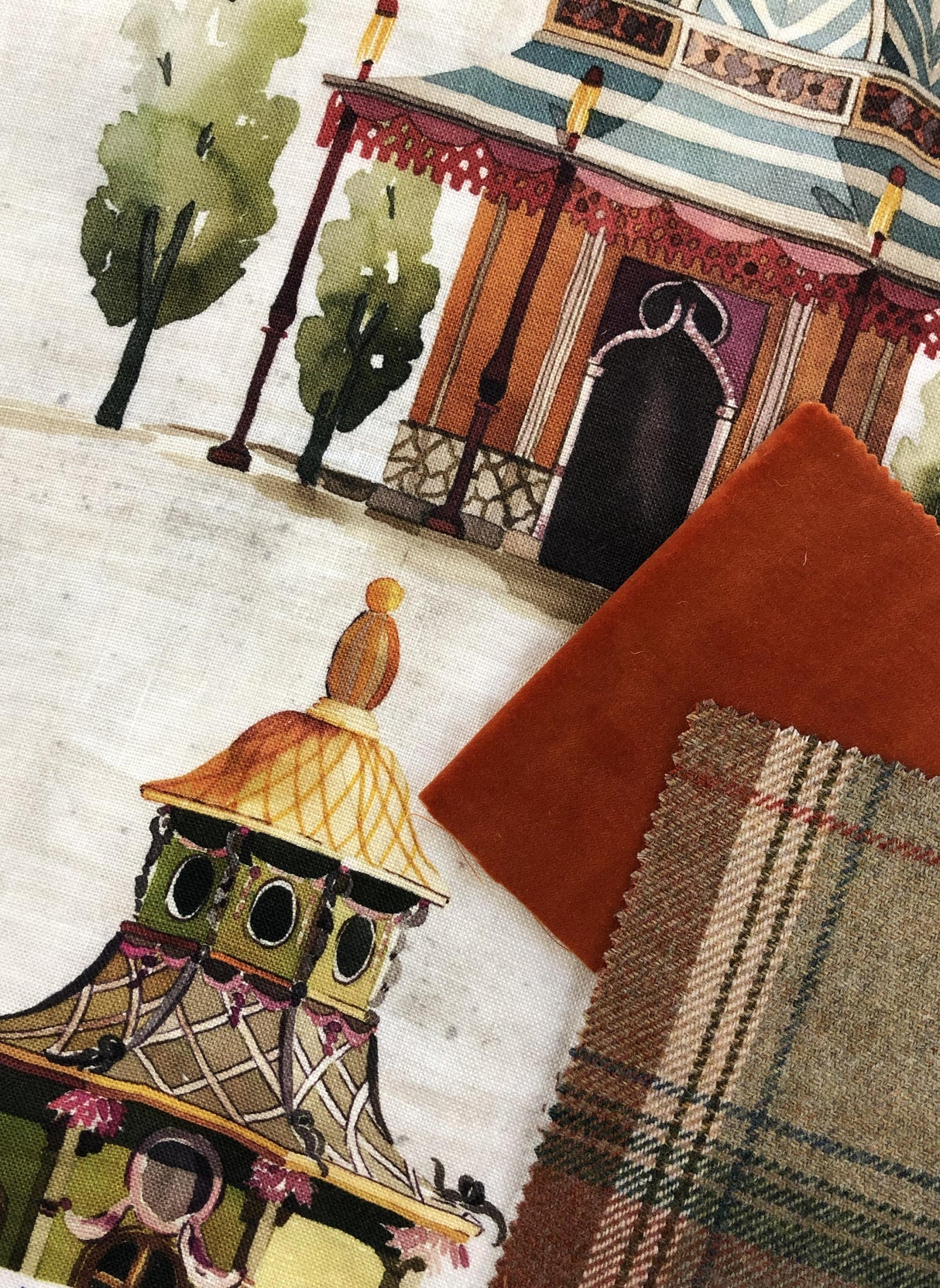 Mulberry FOLLIES PLUM Fabric