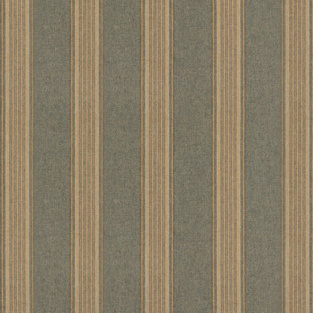 Mulberry MORAY STRIPE TEAL Upholstery Fabric